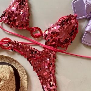 ITALIAN HAND MADE LUREX BIKINI LIKE NEW